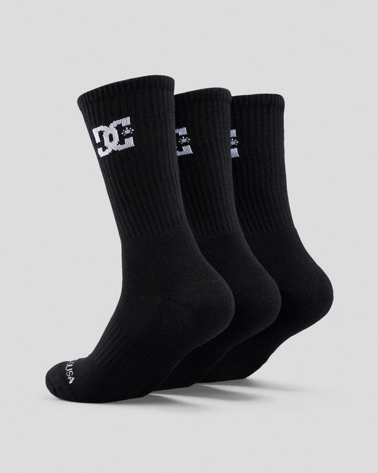 Dc Shoes Socks 5 Pack Black Crew Size 8 11 Skateboard Sox