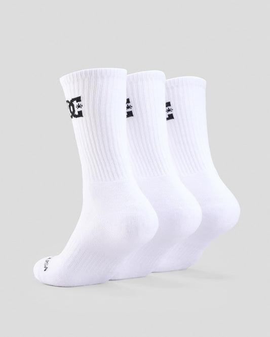 Dc Shoes Socks 5 Pack Snow White Crew Size 8 11 Skateboard Sox