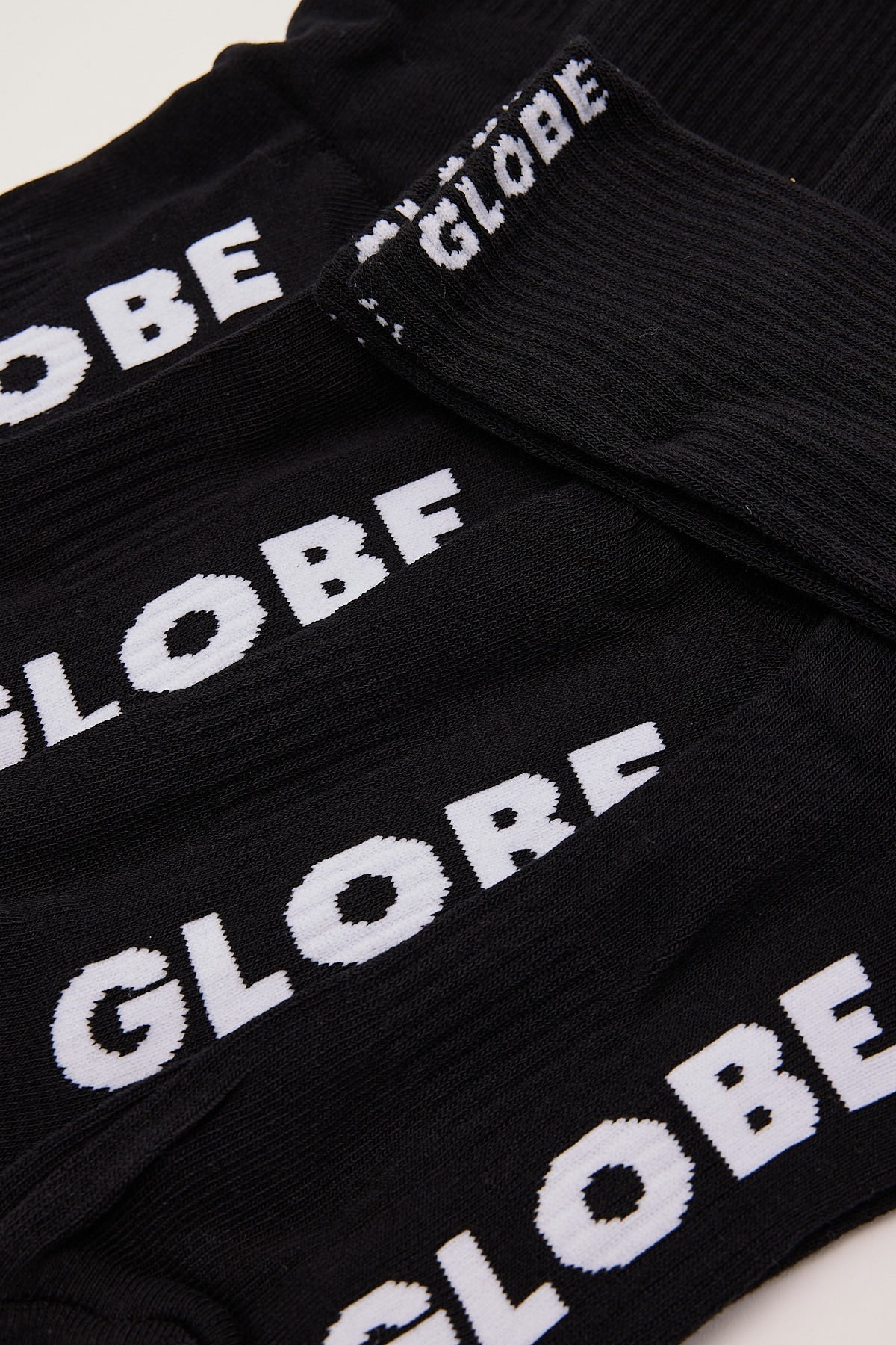 Globe Socks 5 Pack Blackout Crew Black Size 2-8 Skateboard Sox