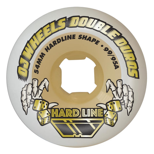 Oj Wheels 54Mm Double Duro White Gum Hardline 99A 95A Core