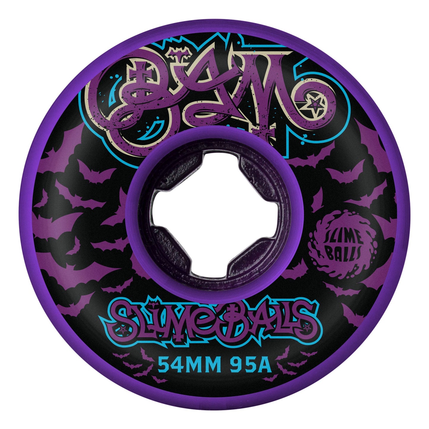 54Mm Bam Margera Hardline 95A Slime Balls Guest Skateboard Wheels 1