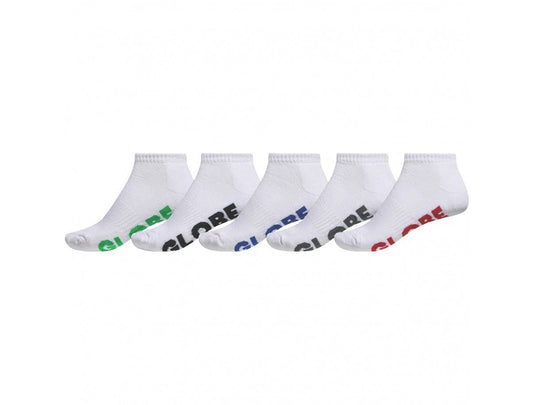 Globe Socks 5 Pack Stealth Ankle White Size 7 11 New Skateboard Sox