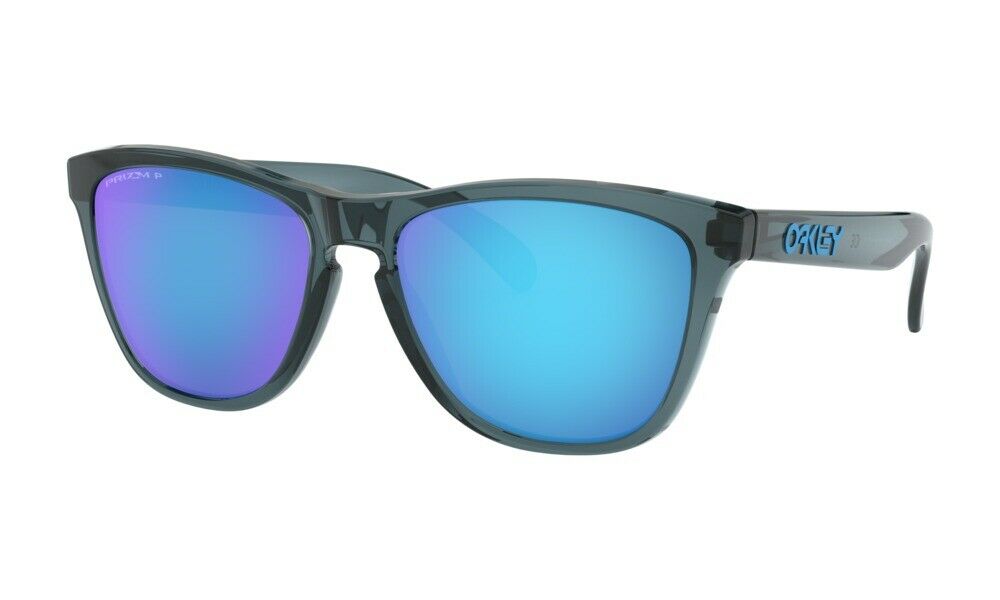 Oakley Shades Frogskins Crystal Black Prizm Sapphire Polarized Sunglasses