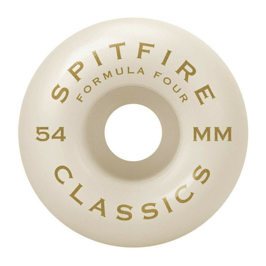 Spitfire Wheels Formula Four Classic Swirl 54Mm Silver 101D F4