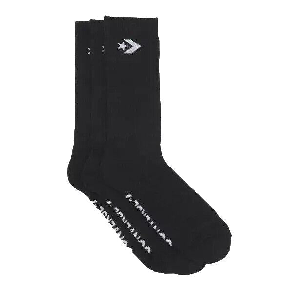 Cons Socks 3 Pack Black Crew SIZE 11-14 Star Chevron Converse Skateboard Sox