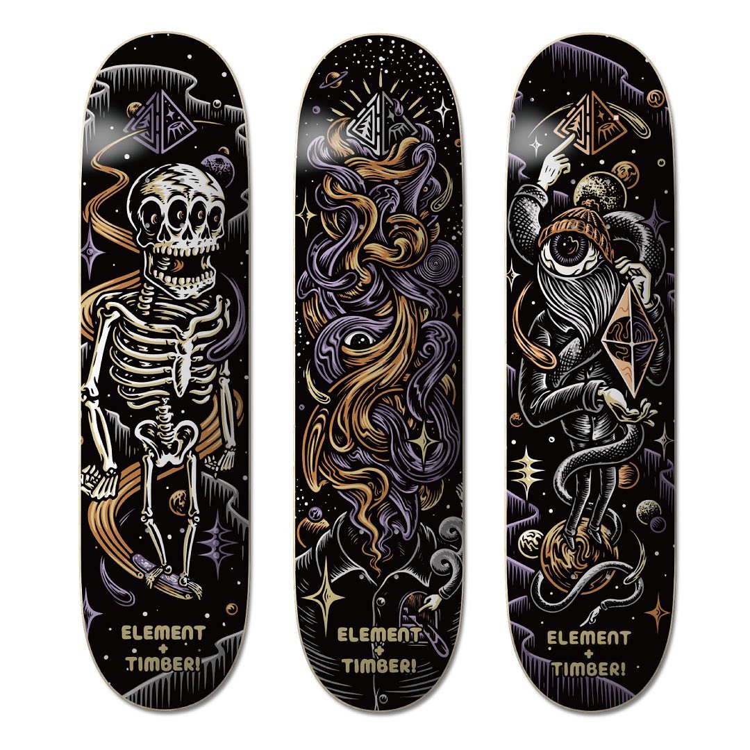 Full Set Timber X Element Bound Collection 3 Limited Edition Artwork Decks