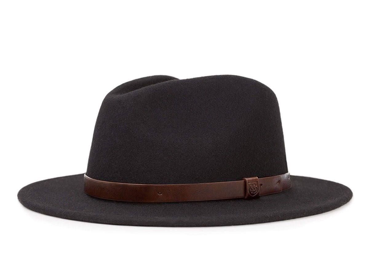 Brixton Hat Messer Fedora Black Tan Band Cap