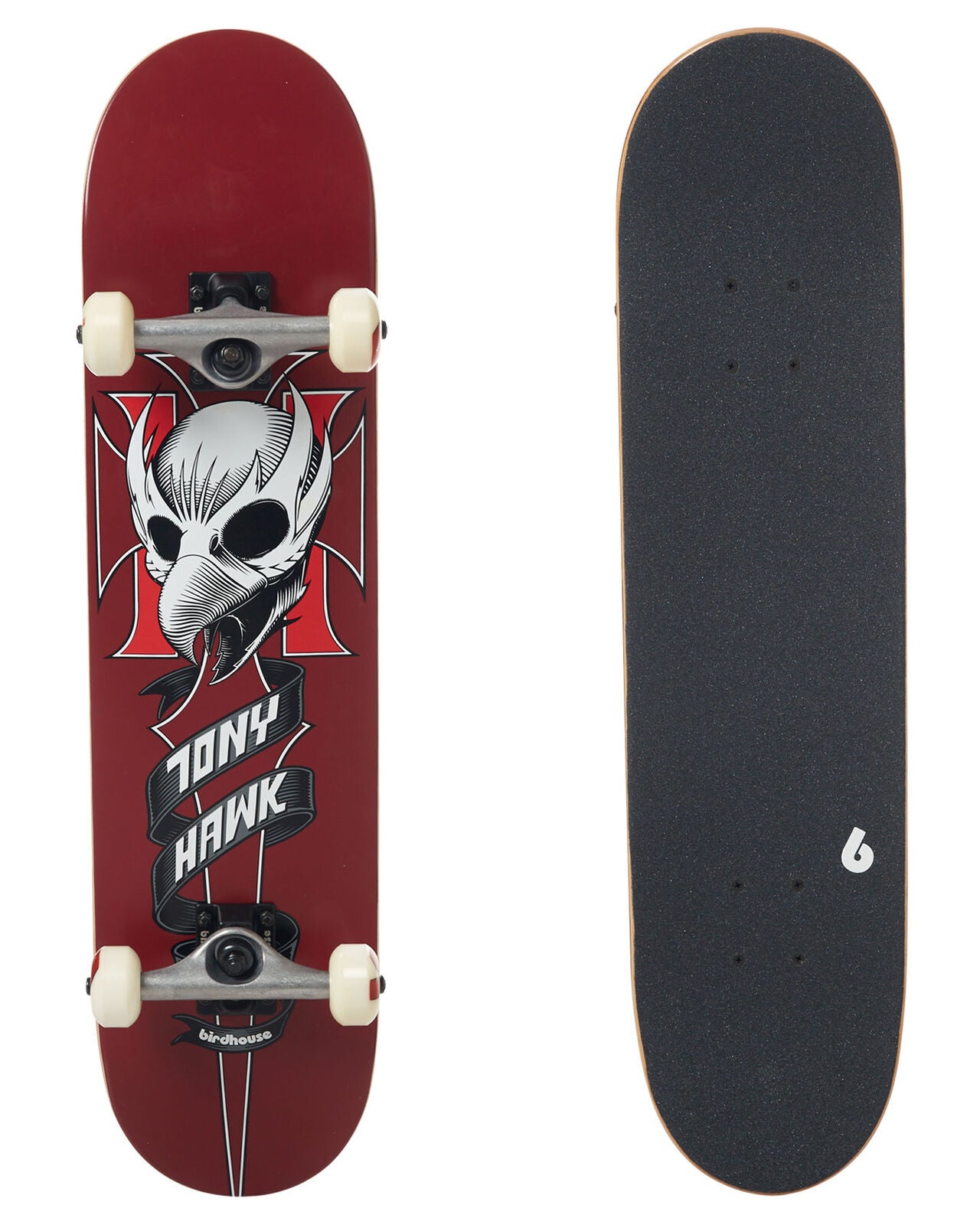 Birdhouse Tony Hawk Crest Red 7 5 Complete Skateboard