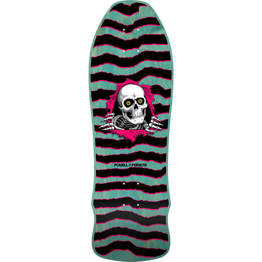 Powell Peralta Skateboard Deck Ripper Geegah Teal Pink 9.75" Reissue
