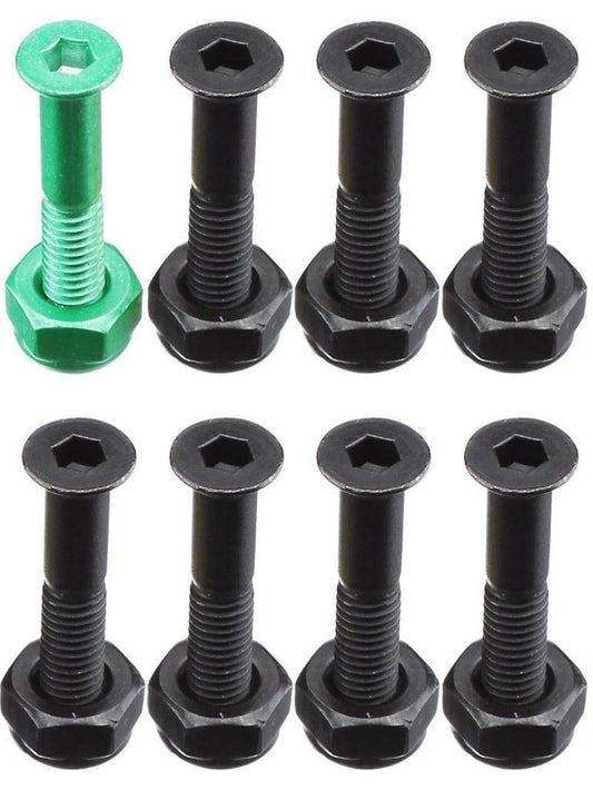 Dynamite Forever Bolts Green Blazes 1 Inch Skateboard Hardware New