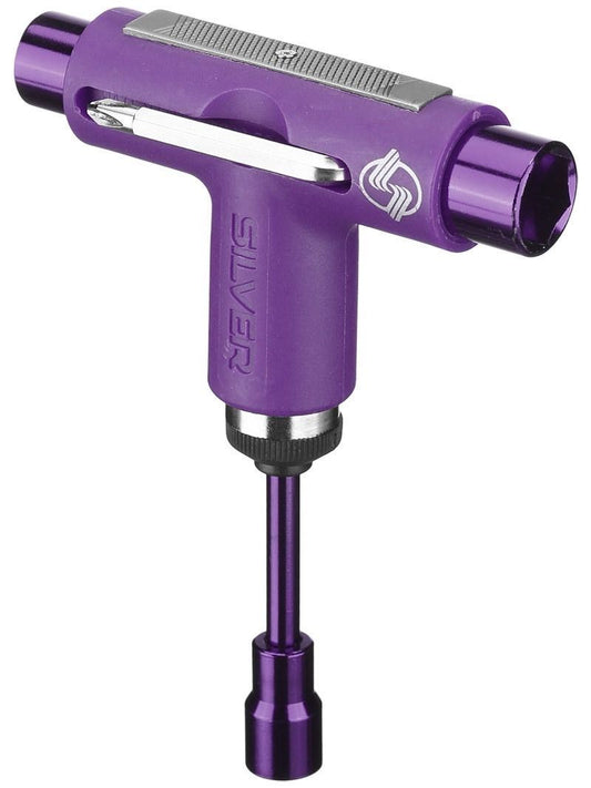 Silver Trucks Skate Tool Purple Premium Ratchet Complete Skateboard T-Tool
