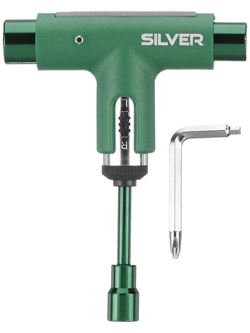 Silver Trucks Skate Tool Green Premium Ratchet Complete Skateboard T Tool
