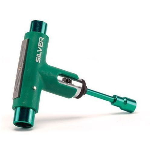 Silver Trucks Skate Tool Green Premium Ratchet Complete Skateboard T Tool
