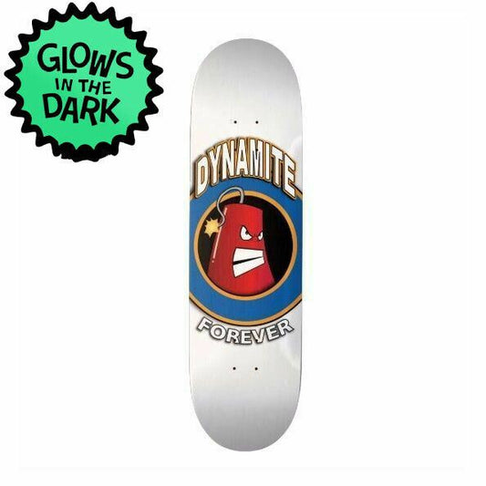Dynamite Forever Skateboard Deck Icon White/Black Glow In The Dark