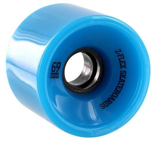 Z-Flex Skateboard Wheels Blue 69mm Longboard 83A V2