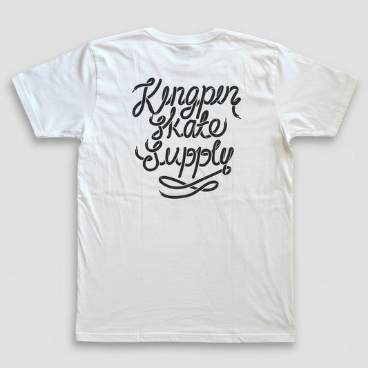 Kingpin Skate Supply Tee Lace White New Skateboard T Shirt