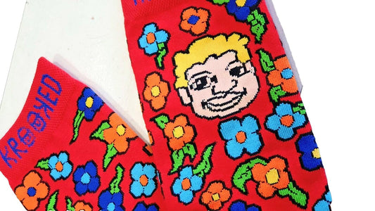 Krooked Socks Sweatpants Red SIZE OSFM Crew Skateboard Sox