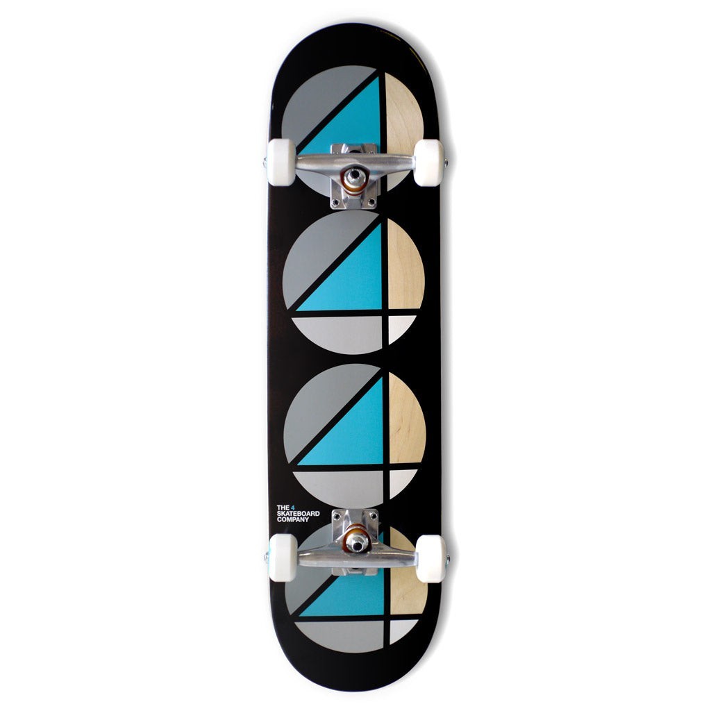 The 4 Skate Co Complete Repeat Skateboard Teal Black
