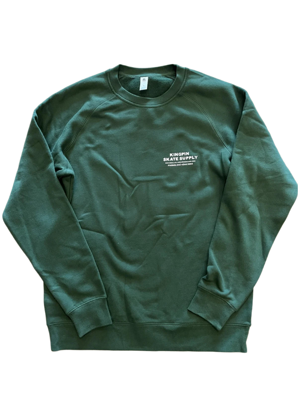 Kingpin Skate Supply Crew Have You Seen Her Green Jumper Sweater Pullover