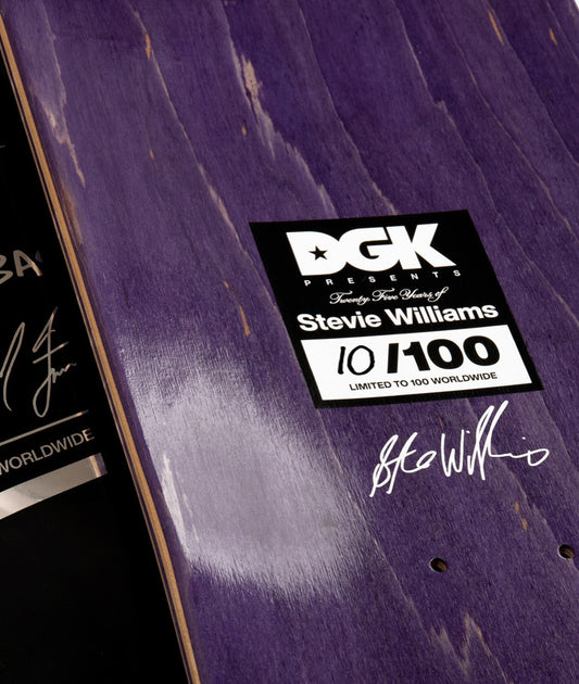 DGK Skateboard Deck Stevie Williams 25th years Black Bag Limited Edition 8.25"