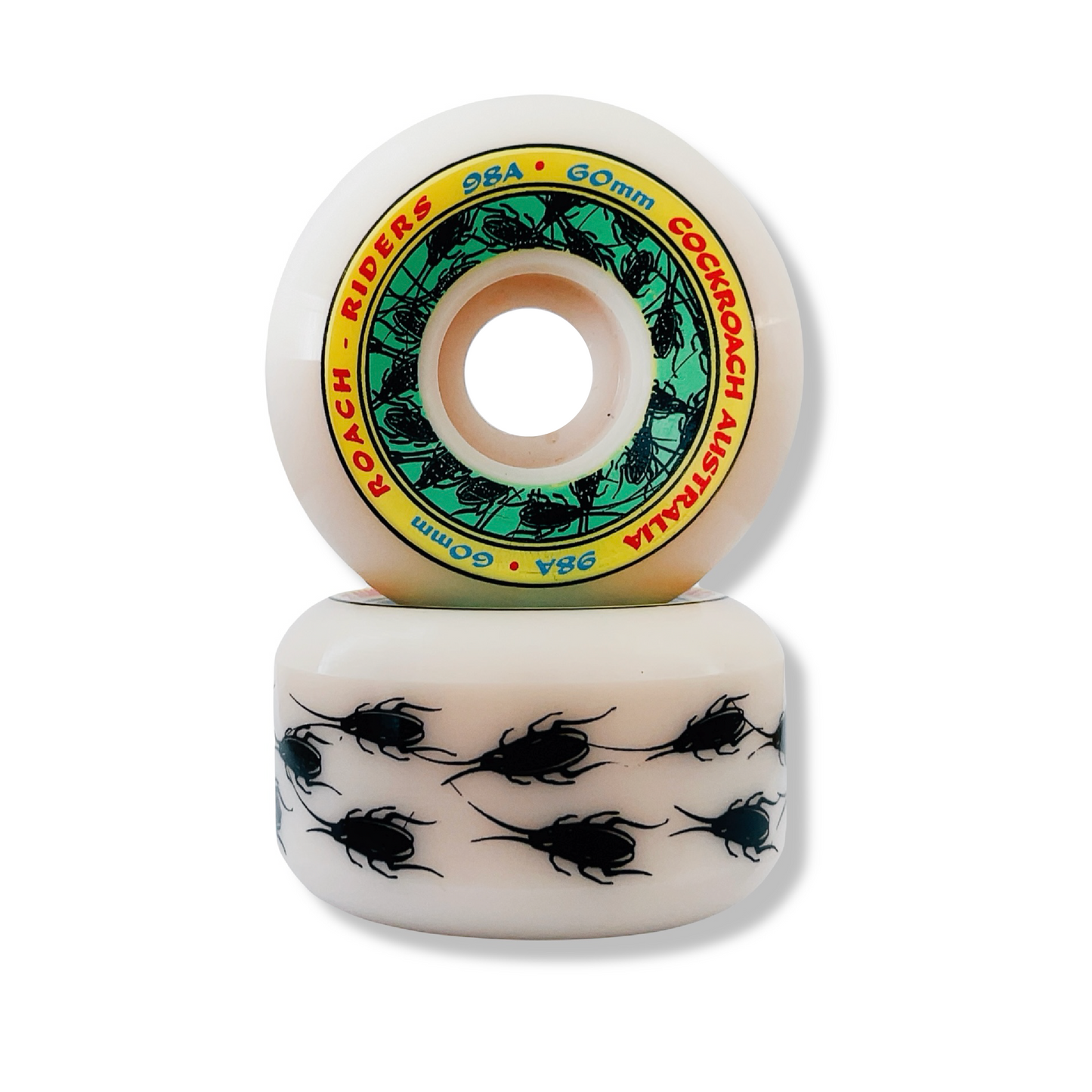 Cockroach Wheels Roach Riders 60mm 98A - White