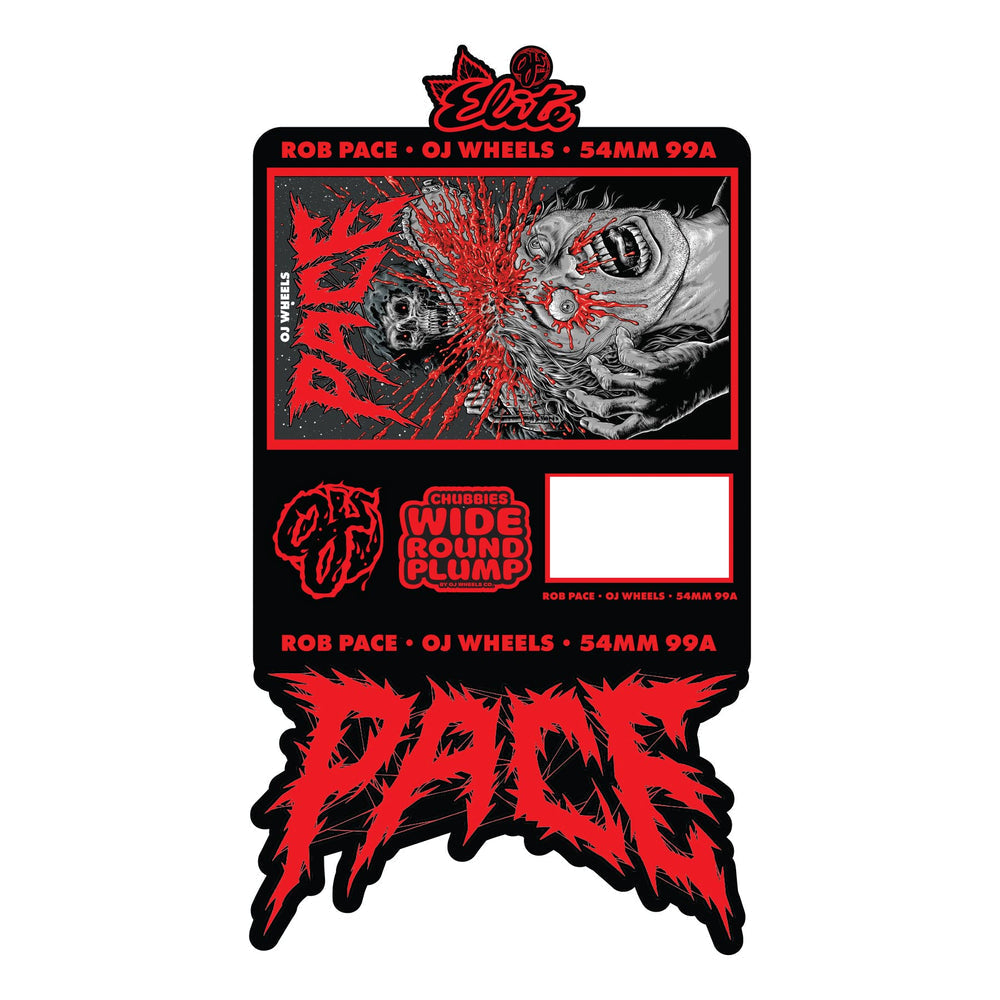 Oj Wheels 54Mm Rob Pace Chainsaw Elite Chubbies 99A Black