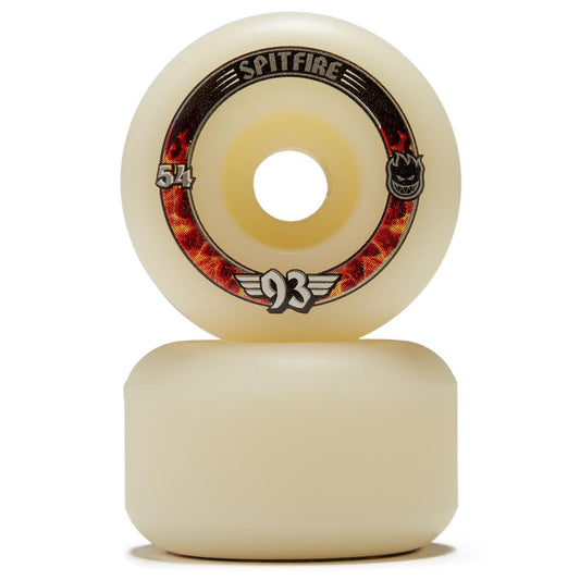 Spitfire Wheels 93D Radials 54mm F4 Natural Formula Four Soft Sliders