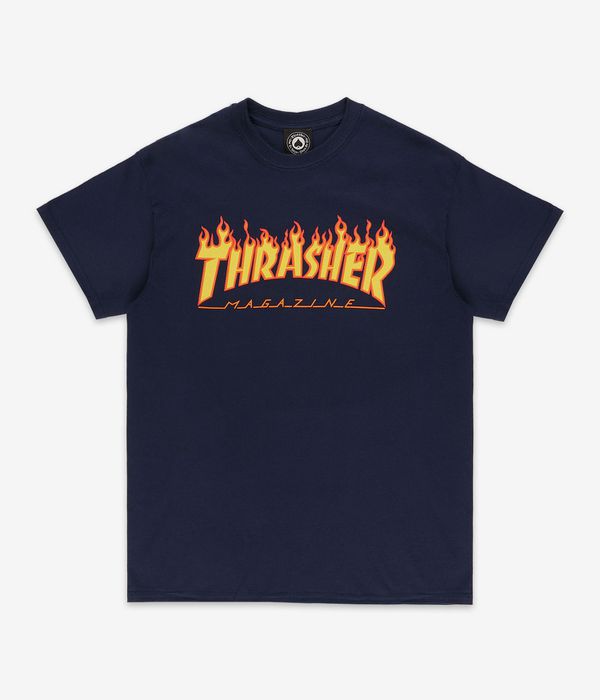 Thrasher Flame Tee Navy