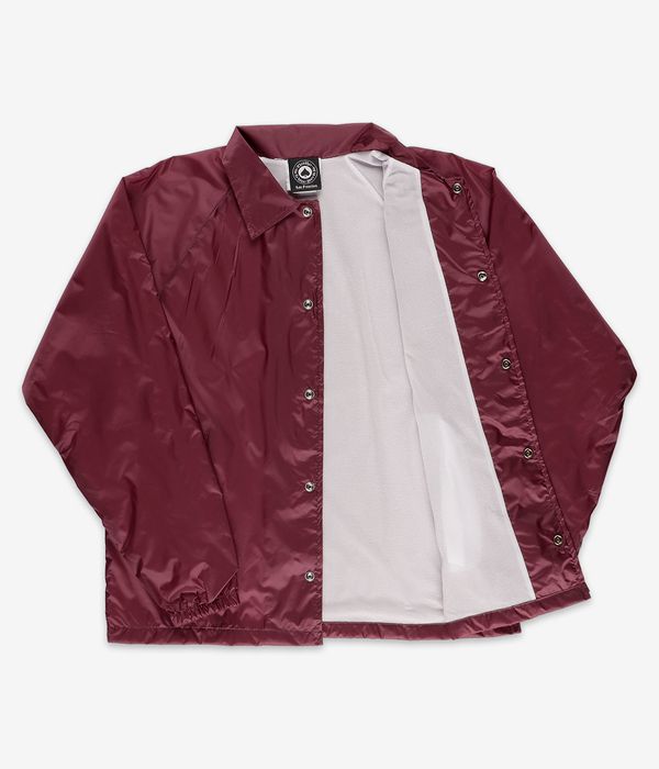 Thrasher Coach Jacket Pentagram Maroon Lined Windbreaker