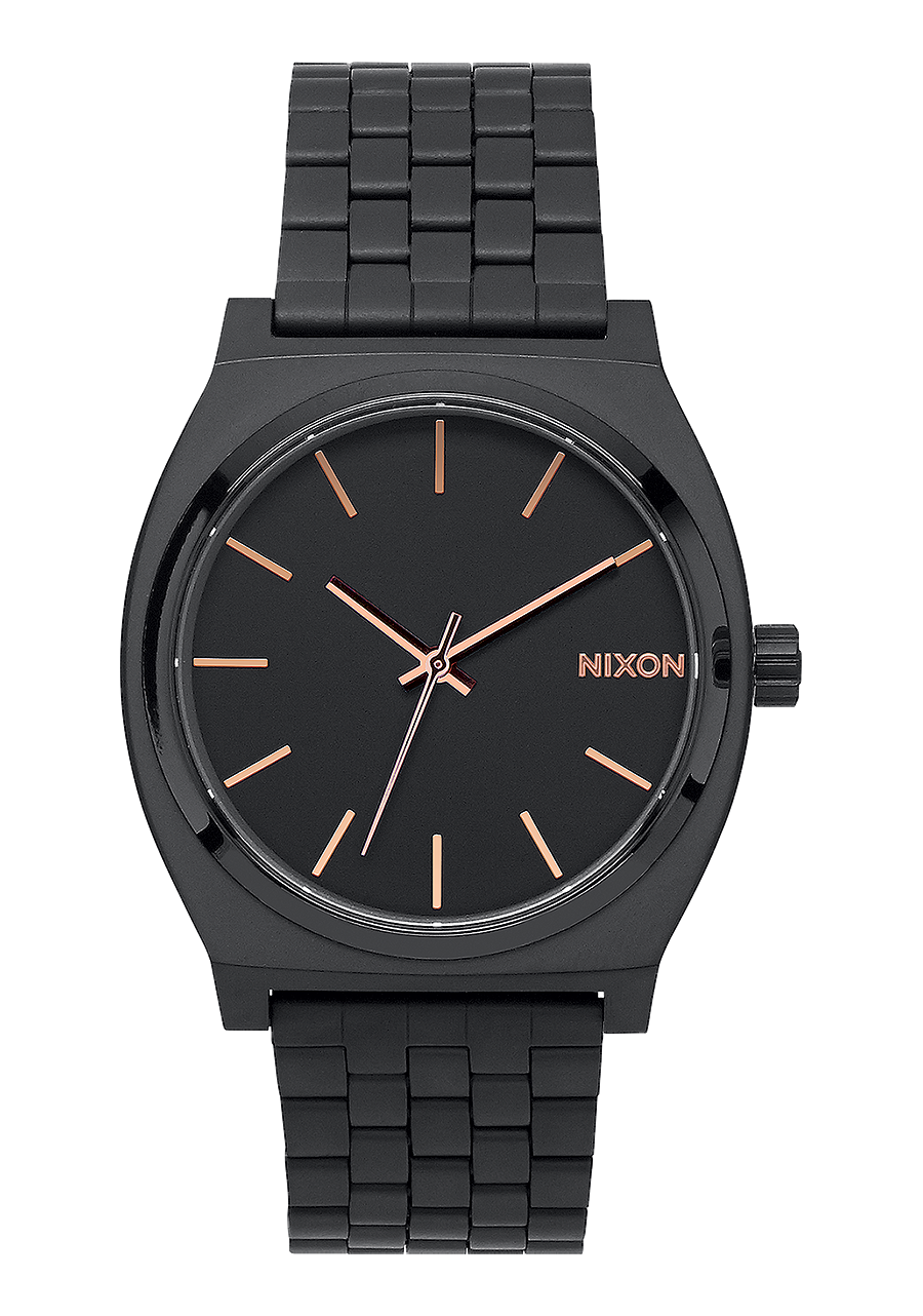 Nixon Time Teller Watch - All Black/Rose Gold