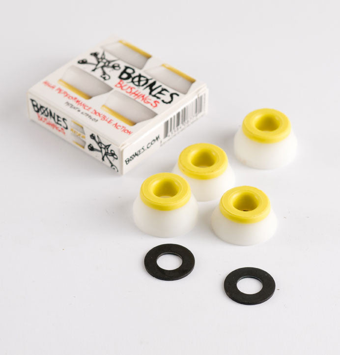 Bones Bushings 4Pk Medium White 91A Hardcore Cushions Skateboard Truck Rubbers