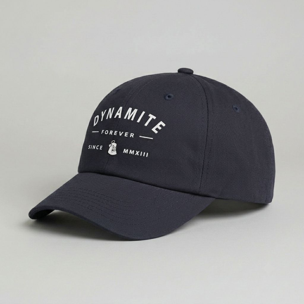 Dynamite Forever Retro Navy Snapback Cap 6 Panel