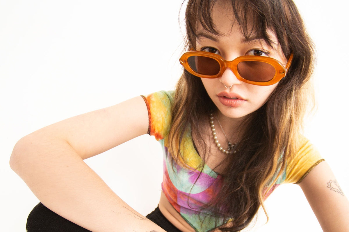 Radio Eyewear The Fuzz Sunglasses - Apricot / Brown
