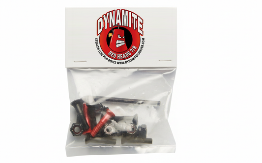 Dynamite Forever Bolts Stealth Low Pro 7/8" Red Heads - Pro Skateboard Hardware