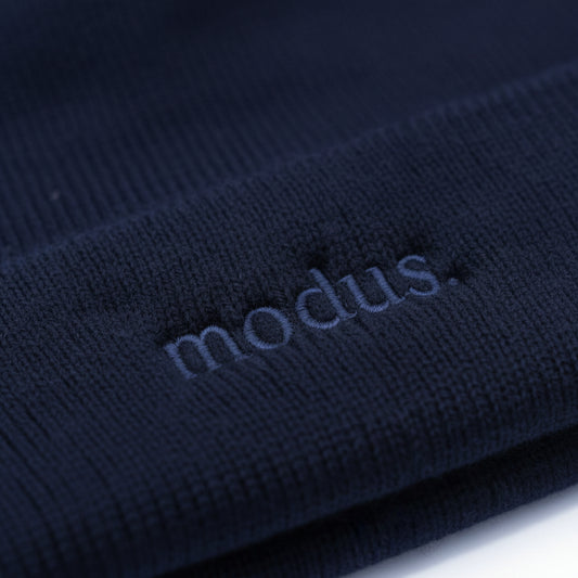 Modus OG Logo Fold Up Beanie Navy OSFA