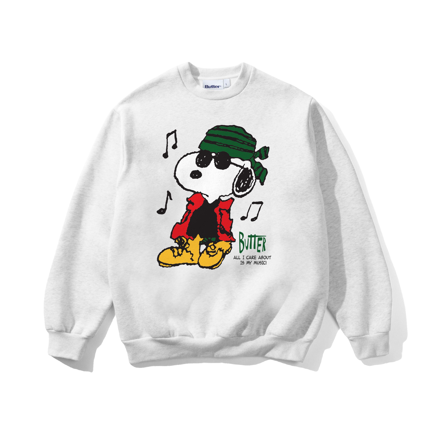 Butter Goods Music Crewneck Ash