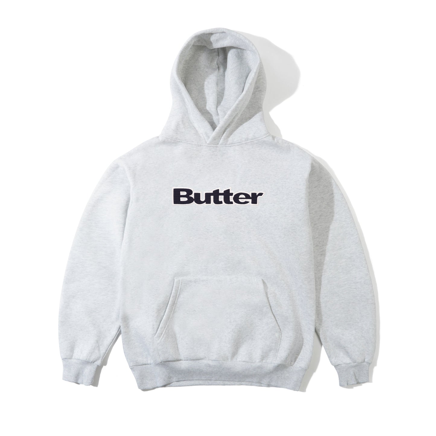 Butter Goods Ripstop Logo Applique Pullover Hoodie Ash