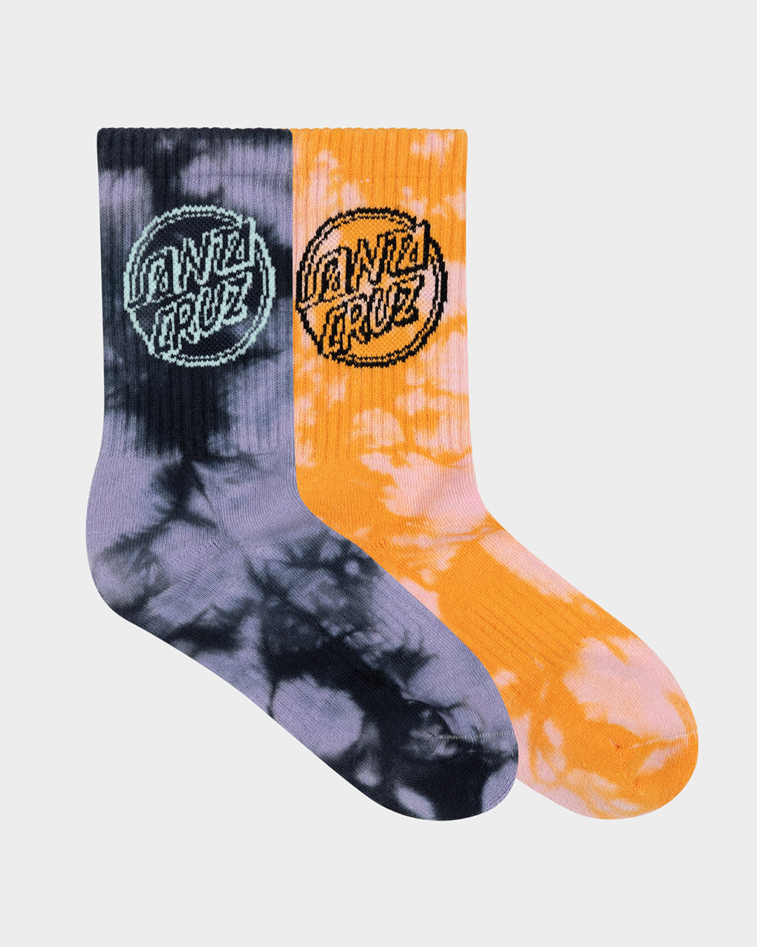 Santa Cruz Girls Contra Dot Mono Crew Socks 2 Pack