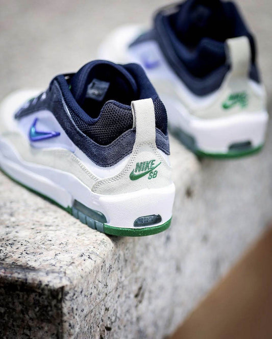 Nike SB Shoes Air Max Ishod White Violet Obsidian US SIZE Skateboard Sneakers