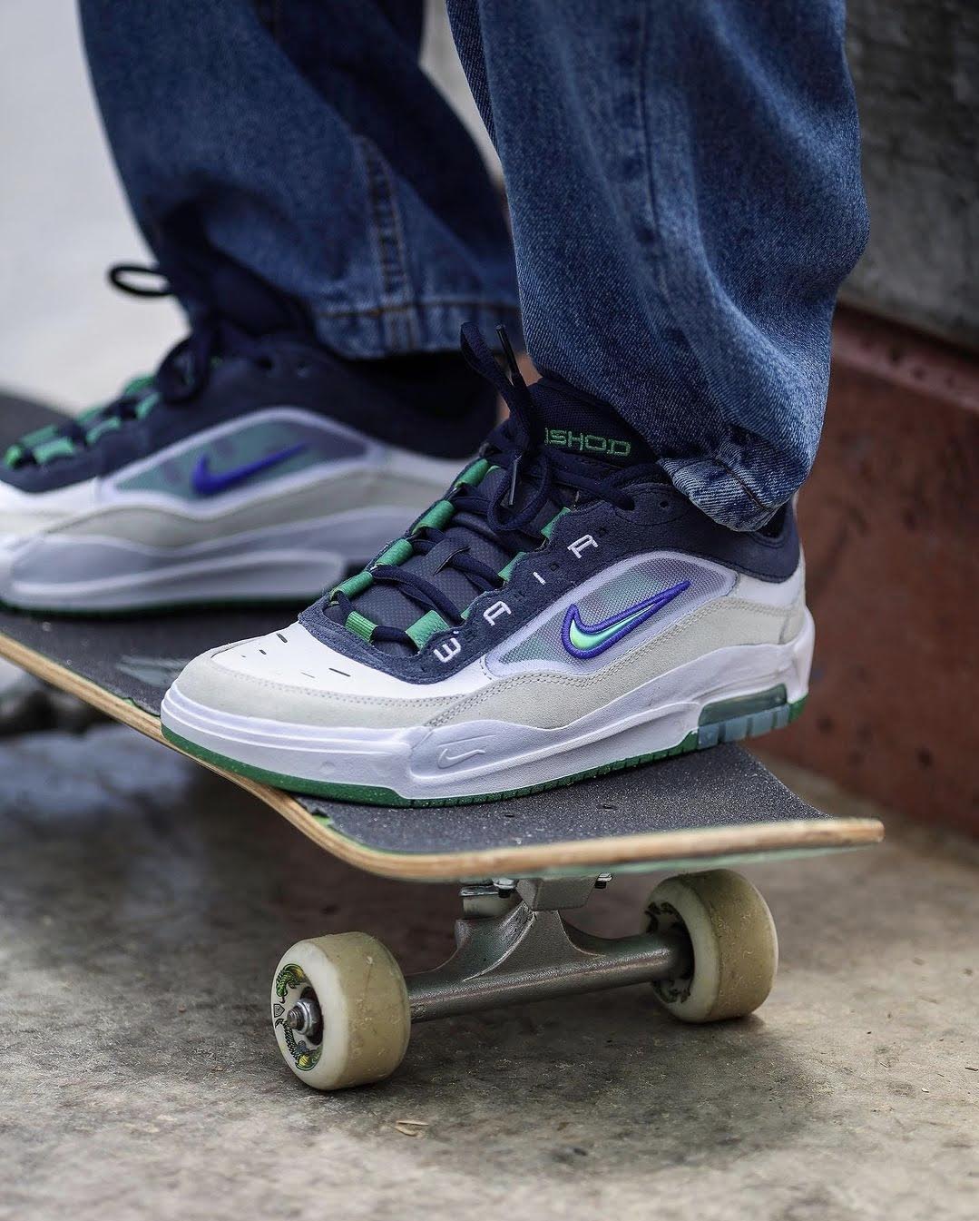 Nike Sb Shoes Air Max Ishod White Violet Obsidian Us Size Skateboard Sneakers