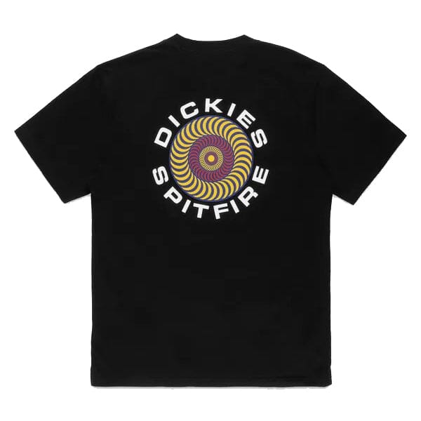 Spitfire x Dickies Tee Collab Black A865T Skateboard T-Shirt
