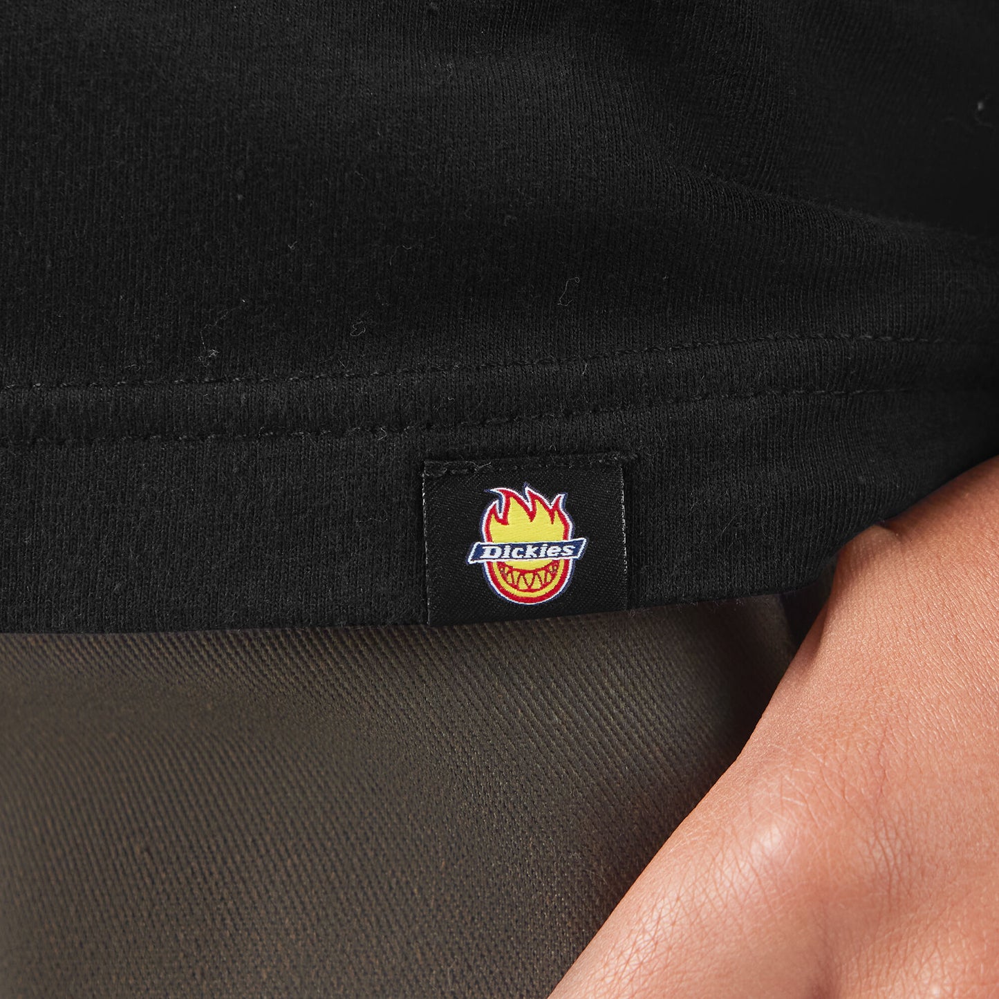 Spitfire x Dickies Tee Collab Black A865T Skateboard T-Shirt