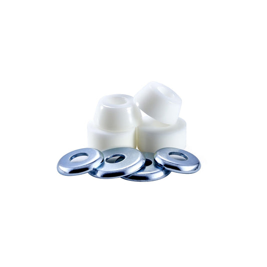 Ace Trucks Bushings 91a/86a Medium White Cylinder - Skateboard Rubbers Kit