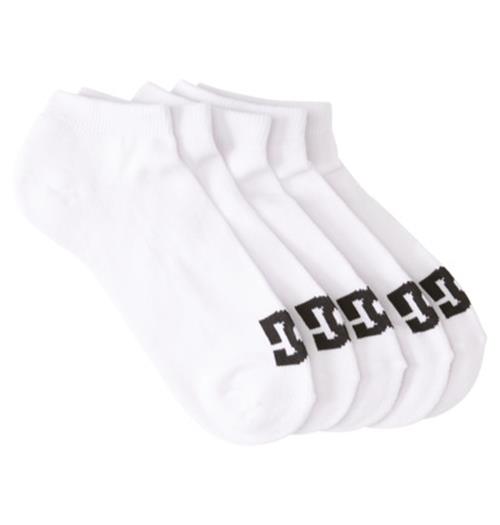 Dc Shoes Socks 5 Pack Logo Ankle Snow White Size 7 11 Skateboard Sox
