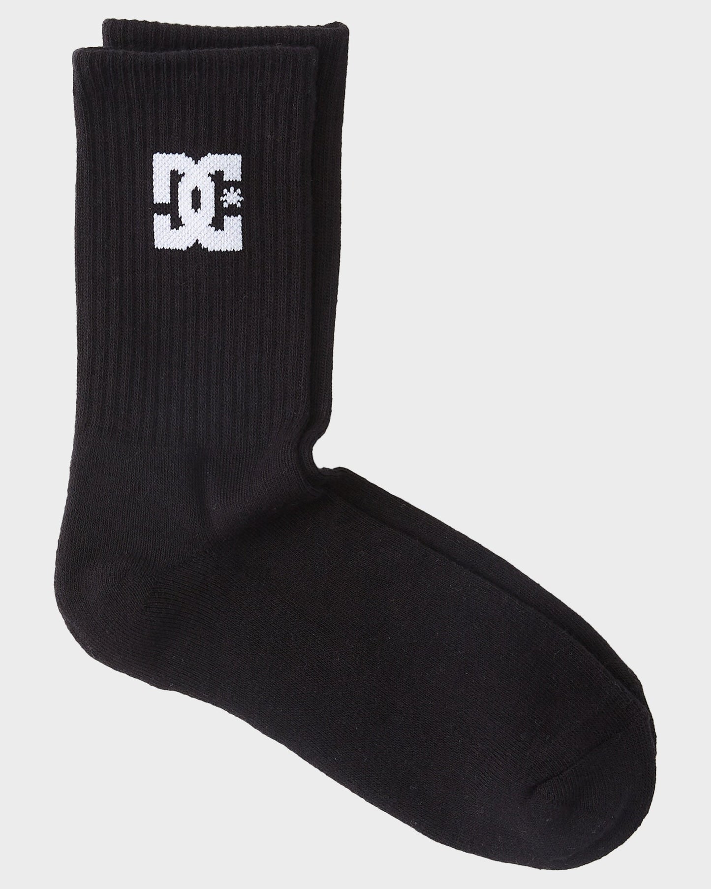 Dc Shoes Socks 5 Pack Black Crew Size 8 11 Skateboard Sox