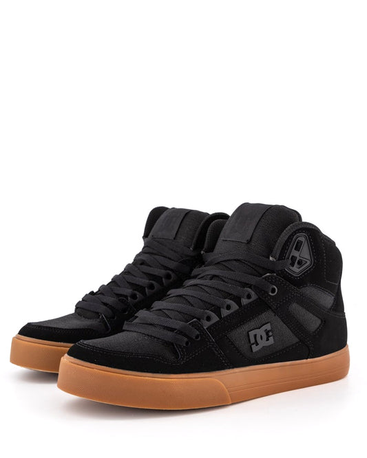DC Shoes Pure High-Top Leather Black Gum US SIZE Skateboard Sneakers