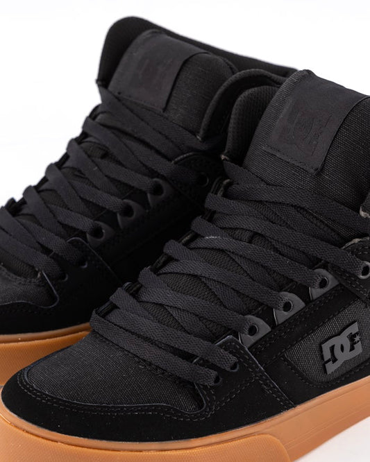 Dc Shoes Pure High Top Leather Black Gum Us Size Skateboard Sneakers