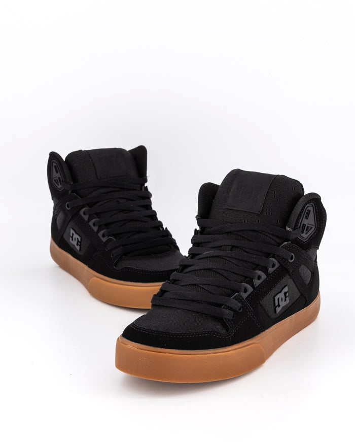 DC Shoes Pure High-Top Leather Black Gum US SIZE Skateboard Sneakers