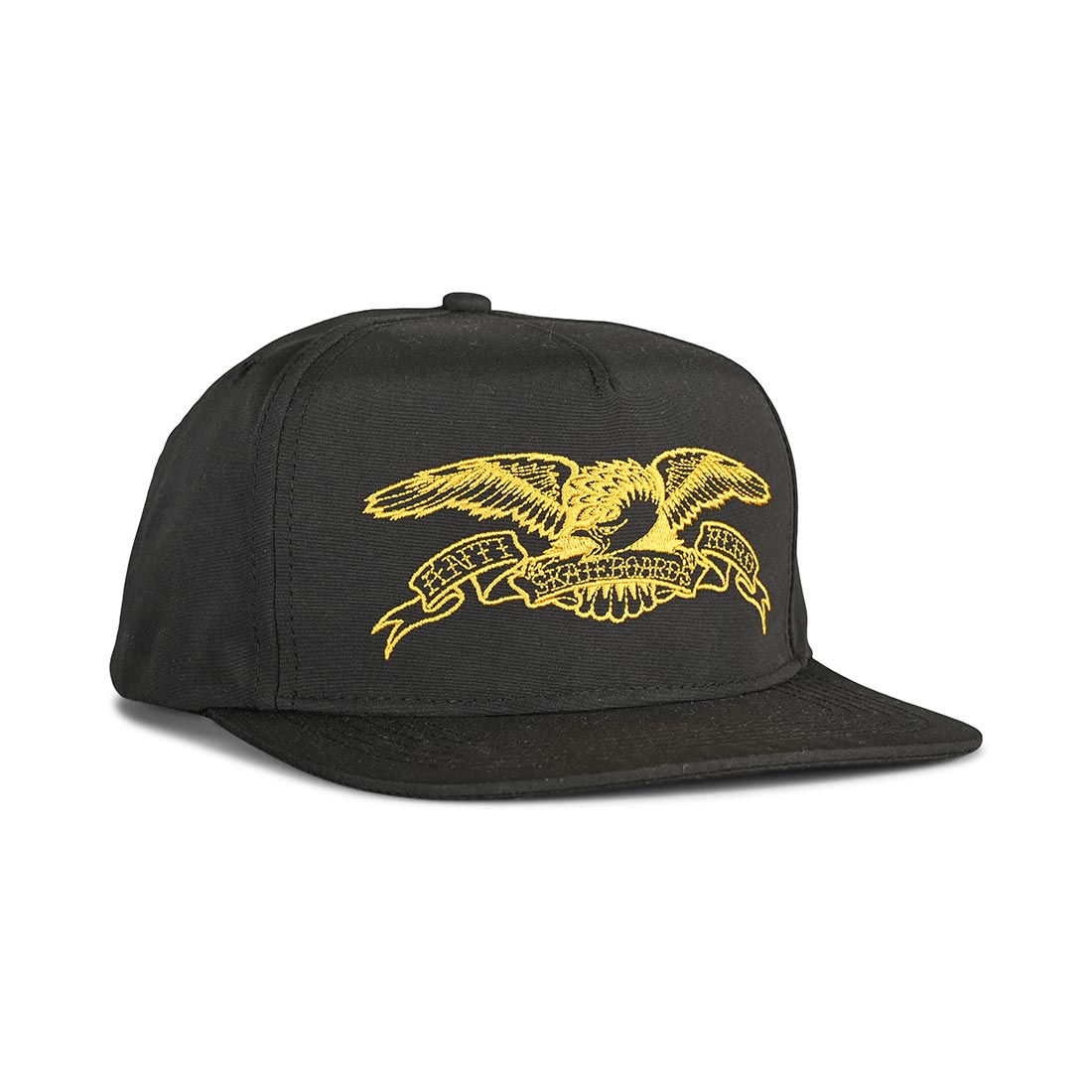 Anti Hero Skateboard Cap Basic Eagle Snapback Black Mustard Hat