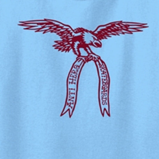 Anti Hero Tee Banner Eagle Carolina Blue Skateboard T-Shirt
